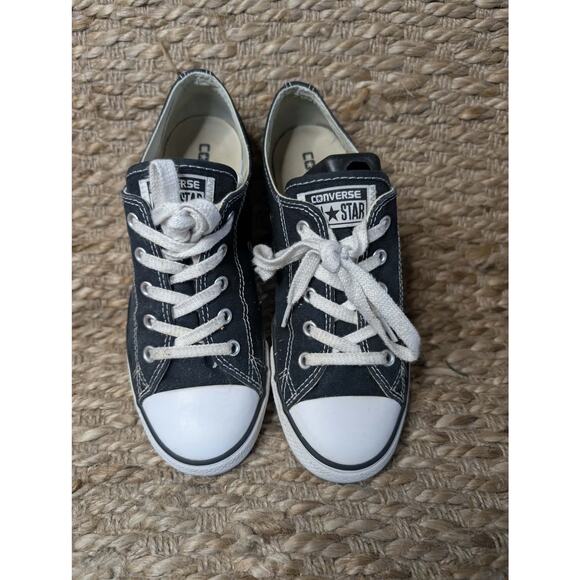 CONVERSE Chuck Taylor All Star Dainty Canvas Lo Shoe Black Women's 7 Casual - Picture 4 of 7